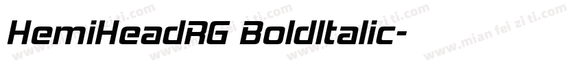 HemiHeadRG Boldltalic字体转换